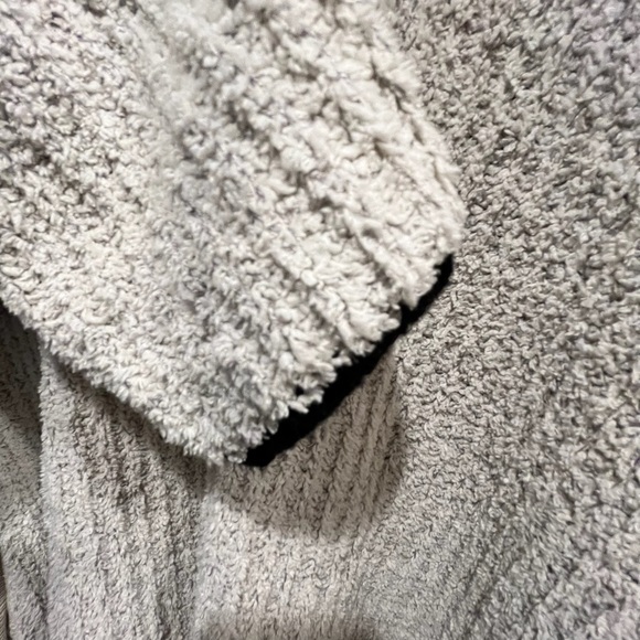 Alya Chenille Cozy Creme Open Front Long Line Cardigan - Size Small - Picture 7 of 12